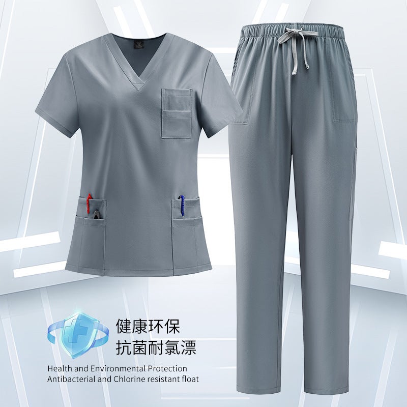 Medical Scrubs Suit for Men and Women – V-Neck, Moisture Wicking, Summer Wear - Image 3